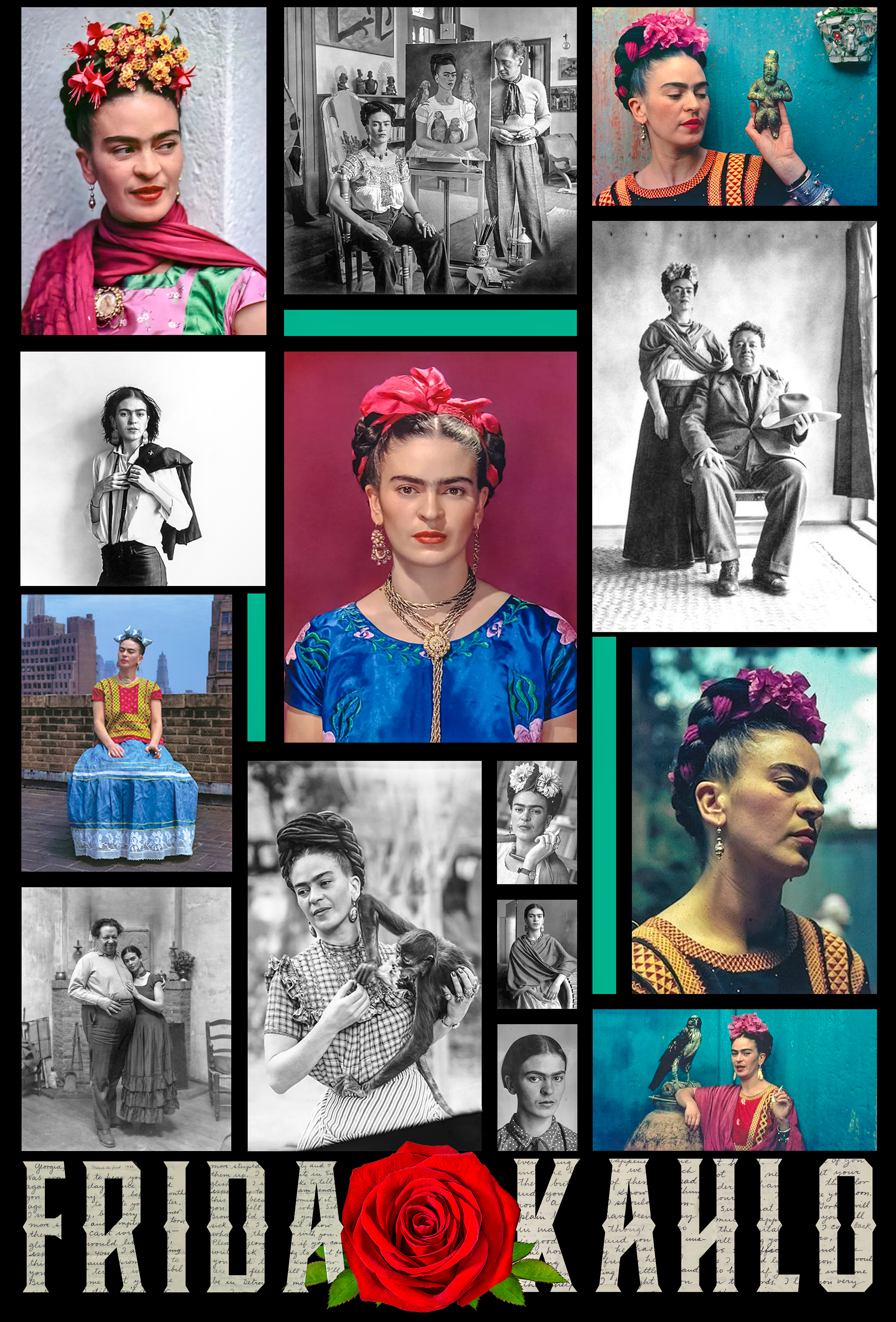 Frida Kahlo Vintage Collage