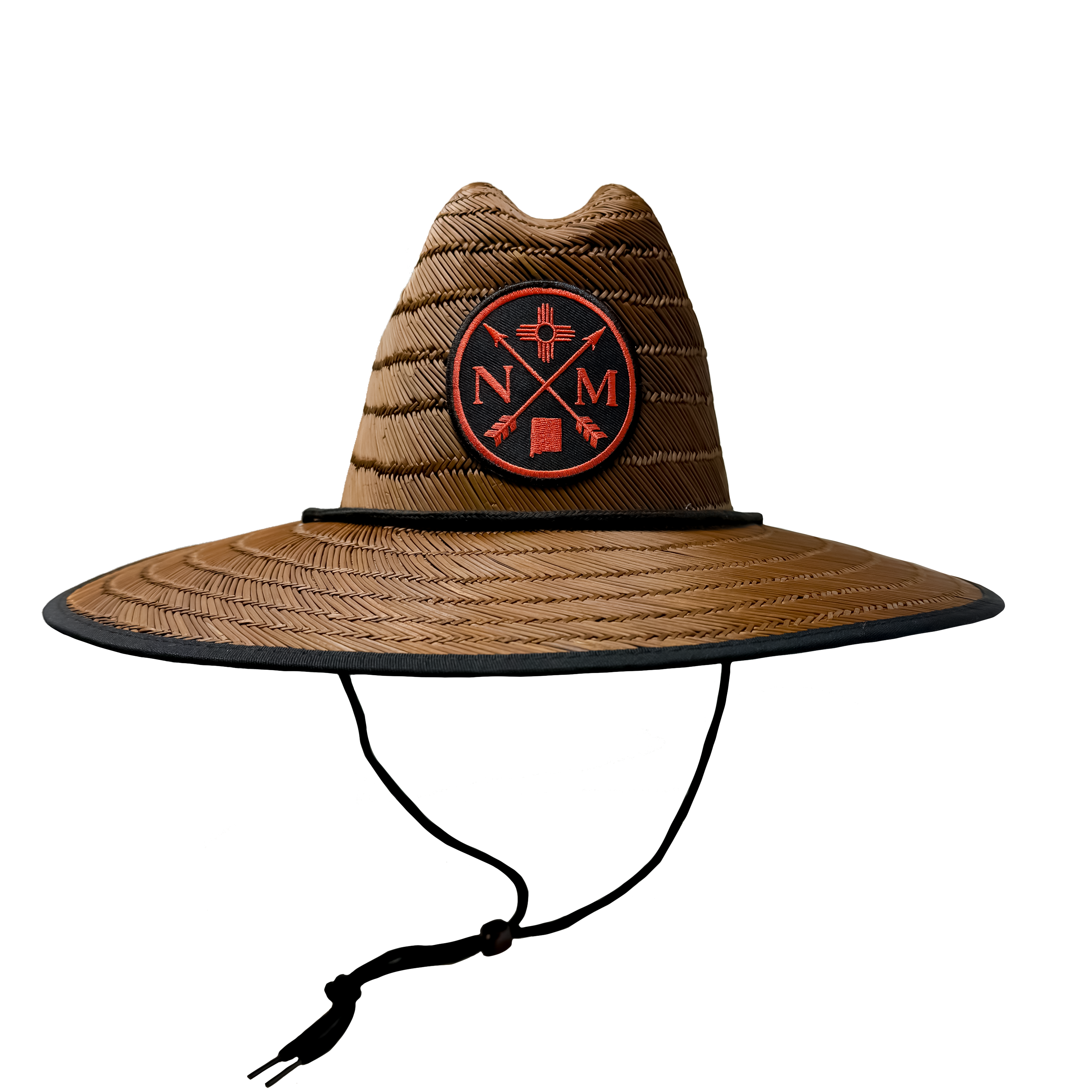 New Mexico Crossed Arrow Straw Hat- Red