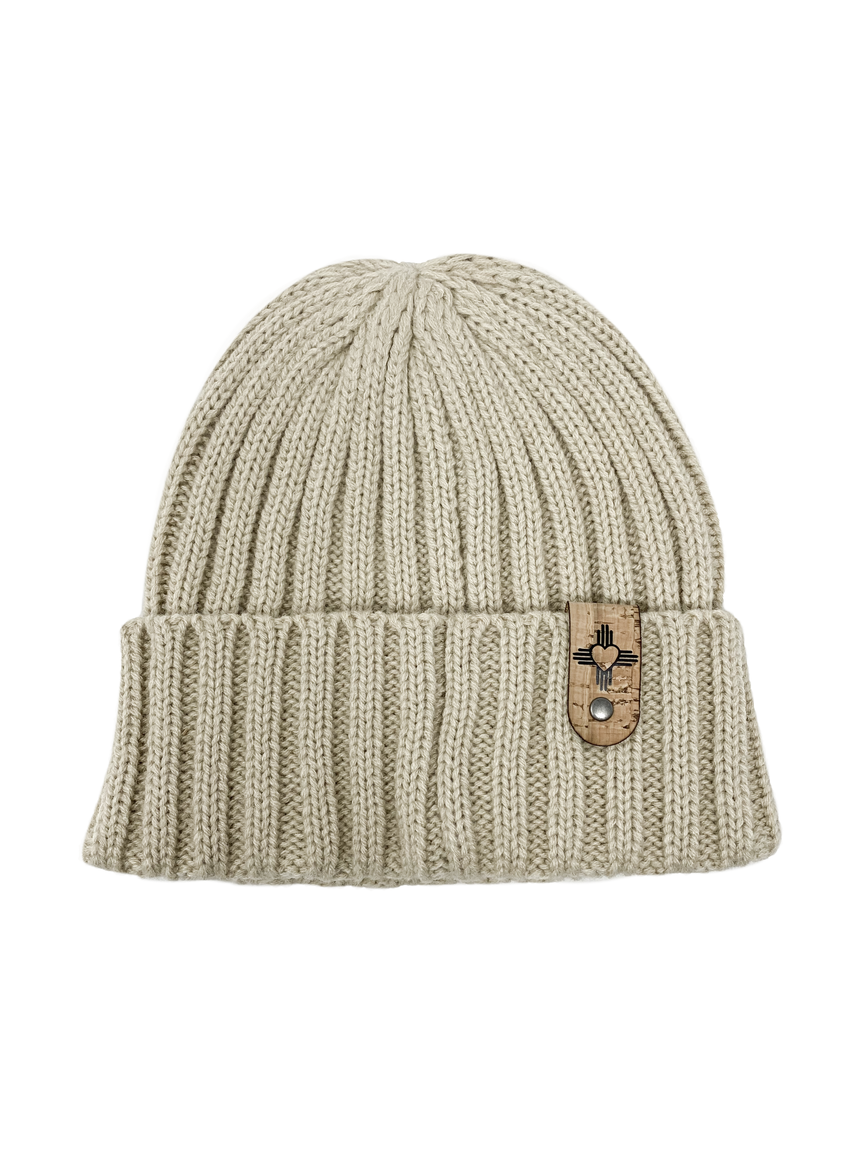 Cable Knit Beanie-Beige