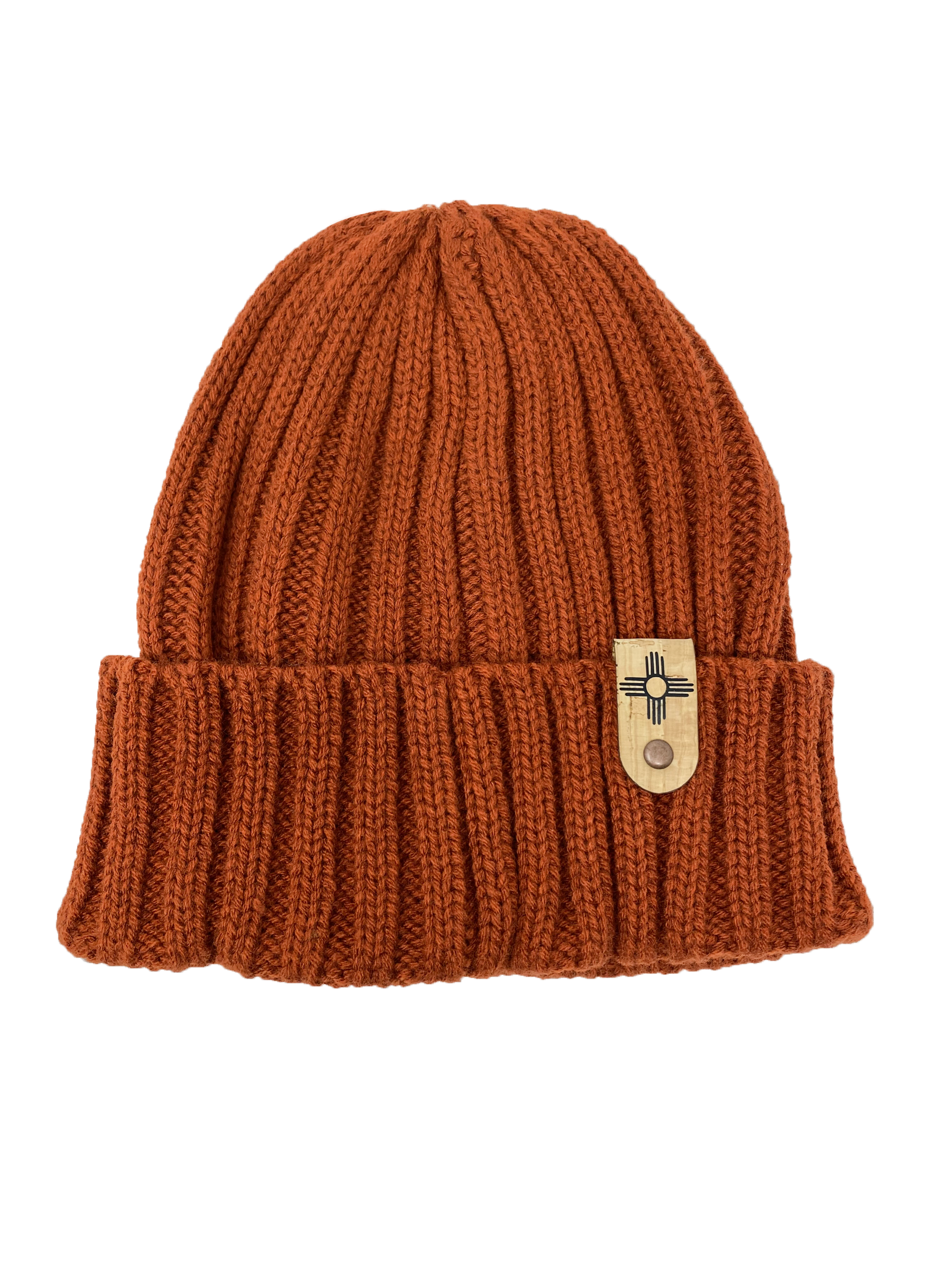 Cable Knit Beanie-Rusty